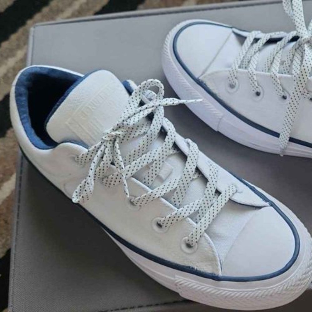 CONVERSE CHUCK TAYLOR ALL STAR HIGH STREET LOW TOP WHITE/NAVY/WHITE